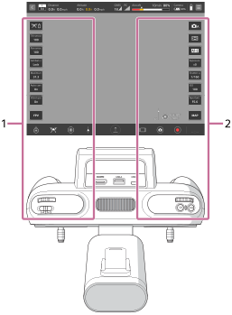 Illustration showing the relationship between the remote controller and the flight screen