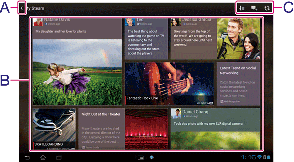 Socialife画面各部