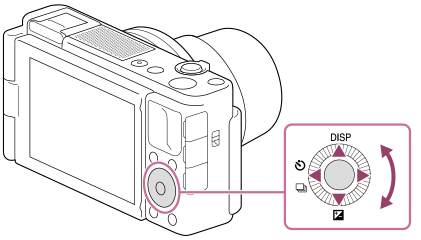 Ilustração que indica a posição do seletor de controlo