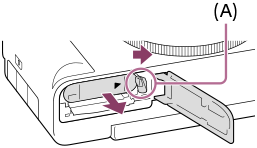 Illustration indiquant l’emplacement du levier de verrouillage