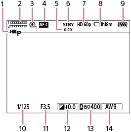 Εικόνα της οθόνης κατά την εγγραφή ταινίας