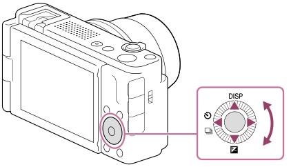 Illustrazione indicante la posizione della rotellina di controllo