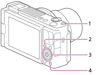 Illustration indicating the keys to which you can assign desired functions