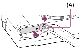 Illustration indicating the position of the lock lever