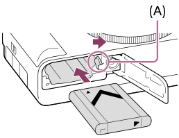 Illustration indicating the position of the lock lever