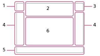 Diagram of the screen during shooting