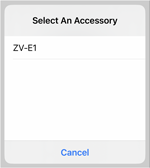 Schermata di selezione degli accessori su iPhone/iPad