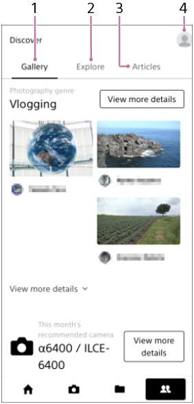 Ilustracja objaśniająca ekran Odkryj aplikacji Creators' App