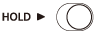 رسم توضيحي لمفتاح HOLD في الوضع المغلق