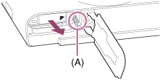 Illustration indicating the position of the lock lever