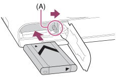 Illustration indicating the position of the lock lever