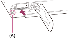 Illustration indicating the position of the access lamp