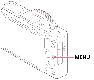 Illustration of the MENU button position