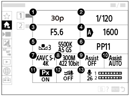 Illustration of the screen of the main menu