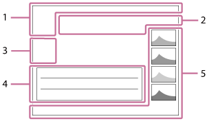 Illustration of the screen during histogram display
