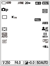 The positions of the displayed icons remain almost the same when the camera is held vertically.