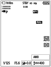 The positions of the displayed icons remain almost the same when the camera is held vertically.