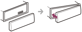 Ilustración que indica cómo conectar el panel frontal