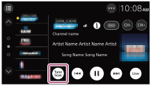 Illustration indicating "TuneScan" on the SiriusXM radio screen