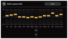Εικόνα της οθόνης Edit Custom EQ