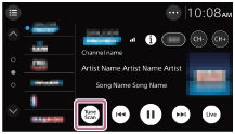 الشكل التوضيحي الذي يشير إلى "TuneScan" الموجود على شاشة راديو SiriusXM