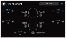 الشكل التوضيحي الخاص بشاشة Time Alignment