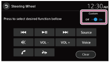 Illustration of the Steering Wheel screen