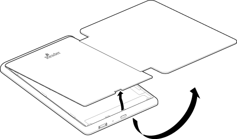 Memoriseren haspel pad PRS-T3 Series | Removing/attaching the Standard Cover (PRS-T3) | Reader™  User Guide