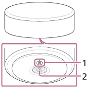 Illustration indicating the location of each part on the bottom of the rear speaker