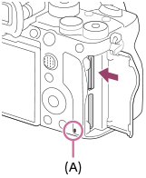 Illustration som angiver positionen af aktivitetslampen