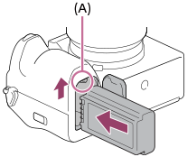 Ilustração que indica a posição da alavanca de bloqueio