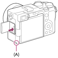 Illustration indicating the position of the access lamp