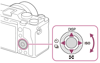 Ilustraţie care indică poziţia rotiţei de control