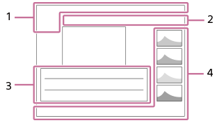 Illustration of the screen during histogram display