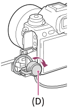 Ilustración que muestra cómo sujetar el cable