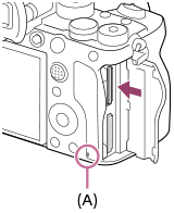 Ilustración que indica la posición de la luz de acceso