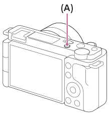 Illustrazione indicante la posizione del tasto Immagine statica/Filmato/S&Q