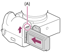 Illustration indicating the position of the lock lever