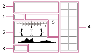 Illustration of the screen in the viewfinder mode