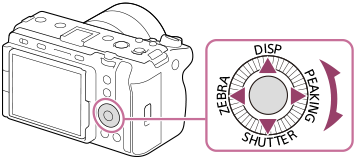 Illustrasjon som indikerer plasseringen av kontrollhjulet