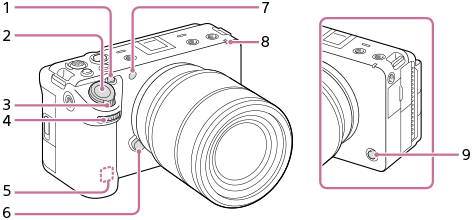 Illustration de l’avant de l’appareil photo