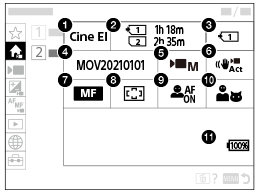 Ilustração do ecrã do menu principal