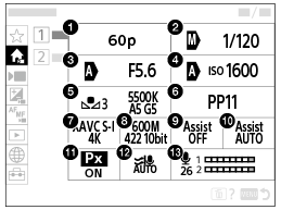 Illustration of the screen of the main menu