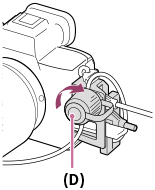 Illustration showing how to secure the cable