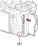 Ilustração que indica a posição da luz de acesso