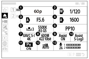 Ilustração do ecrã do menu principal