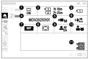 Ilustração do ecrã do menu principal