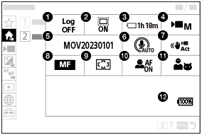 Εικόνα της οθόνης του κεντρικού μενού