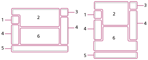 Illustrasjon av skjermen i skjermmodus