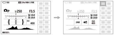 Илюстрация на екрана в режим P/A/S/M